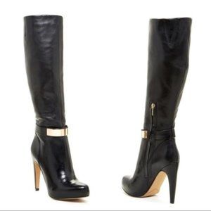 Sam Edelman Klara Knee-High Black Leather Boot 7.5